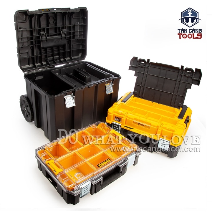 Combo Thùng Đựng Dụng Cụ TSTAK DeWalt DWST83411 Có Xe Kéo - Ảnh 3