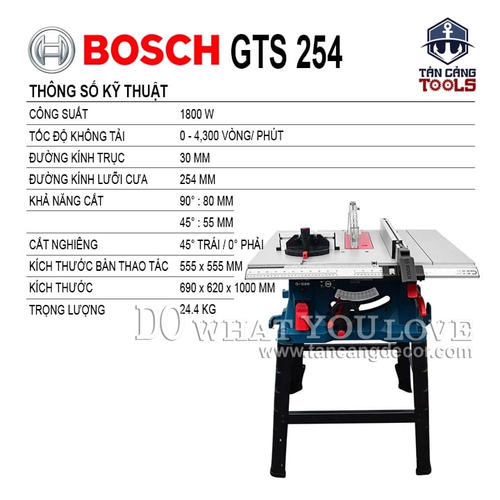 Máy Cưa Bàn Bosch GTS254 1800W - Ảnh 2