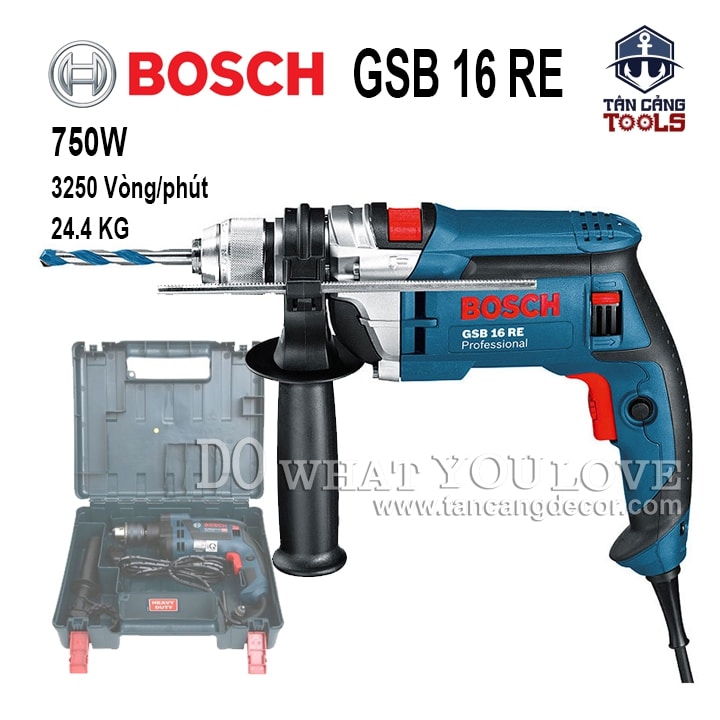 Máy Khoan Động Lực Bosch GSB 16RE 750W ( Thùng Nhựa )