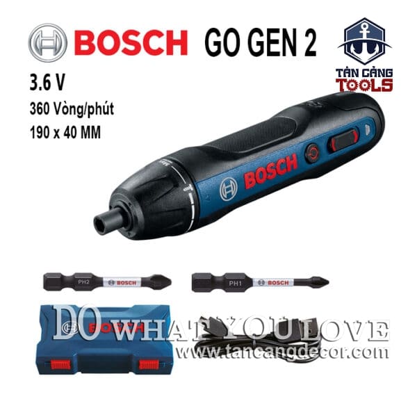 Máy Vặn Vít Điện Tử Bosch Go Gen 2 ( Kèm 2 Mũi Vít )