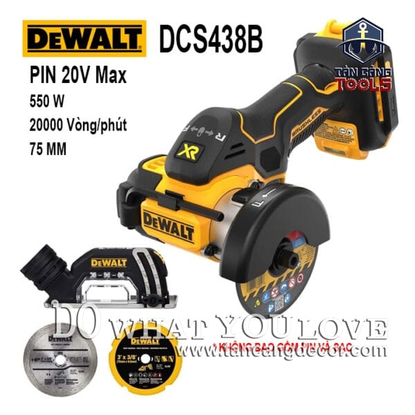 Máy Cắt Đa Năng 76mm Dùng Pin 20V Dewalt DCS438B ( Thân Máy )