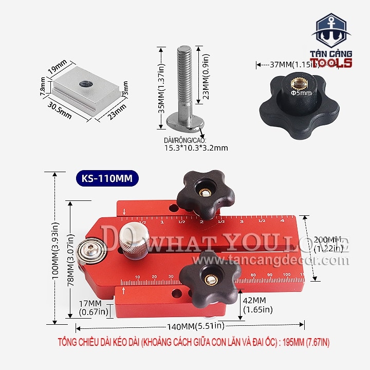 Bộ Cử Chặn Gỗ Và Dẫn Hướng Trên Cưa Bàn Xiuyi KS-110 - Ảnh 3