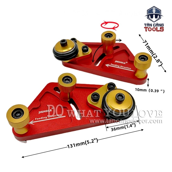 2 Bộ Cử Chặn Gỗ Và Dẫn Hướng Trên Cưa Bàn, Bàn Phay Jighole - Mẫu 1 - Ảnh 2