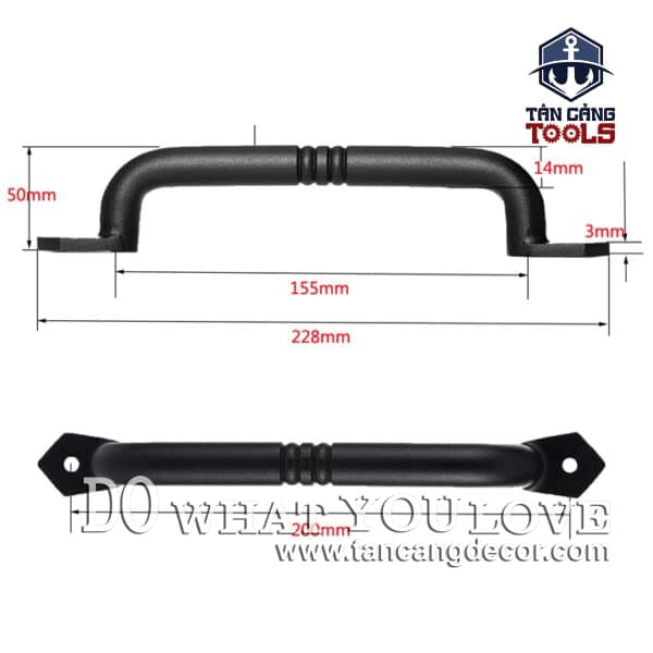 Alternative view of Tay Nắm Cửa 228 x 50 mm Cho Hệ Barn Door ( Mẫu 1 )