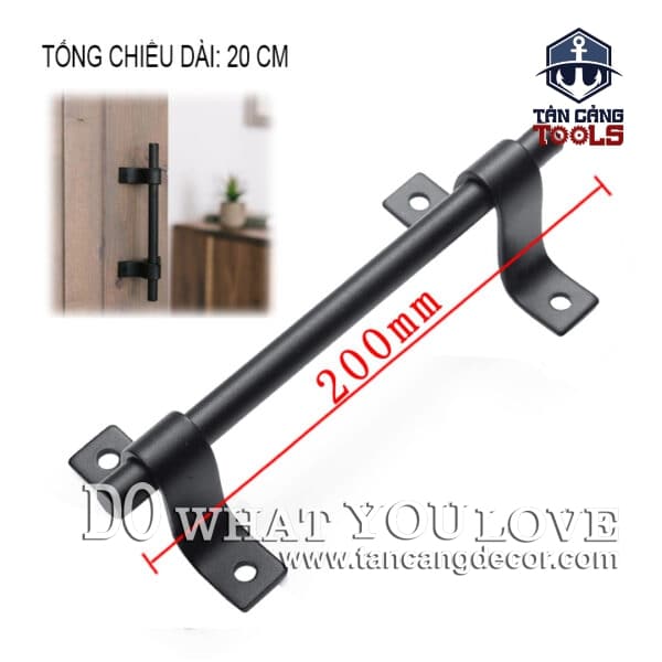 Tay Nắm Cửa 200 x 75 mm Cho Hệ Barn Door ( Mẫu 2 )