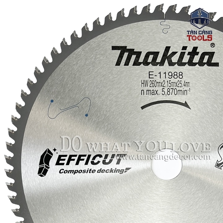Lưỡi Cưa Gỗ Hợp Kim 260 x 25.4 mm x 75T Makita E-11988 ( Composite, Gỗ Công Nghiệp ) - Ảnh 3
