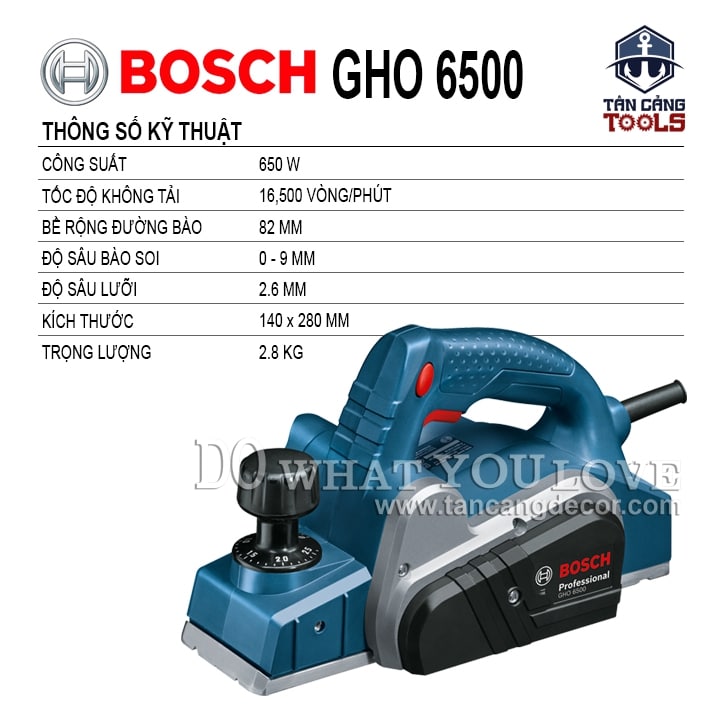 Máy Bào Gỗ Cầm Tay Bocsh GHO 6500 650W - Ảnh 2