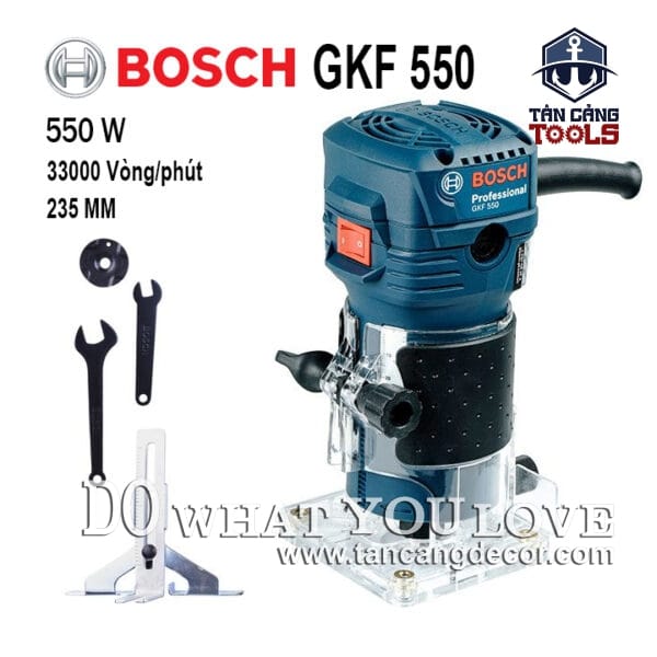 Máy Phay Bosch GFK 550 Cốt 6.35 mm 550W