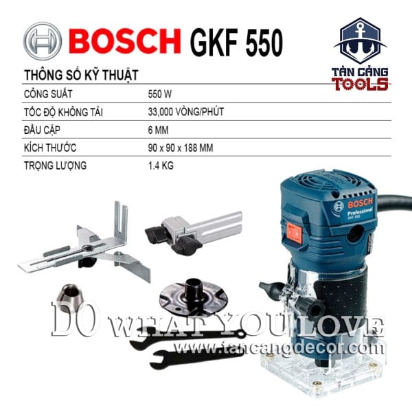 Alternative view of Máy Phay Bosch GFK 550 Cốt 6.35 mm 550W