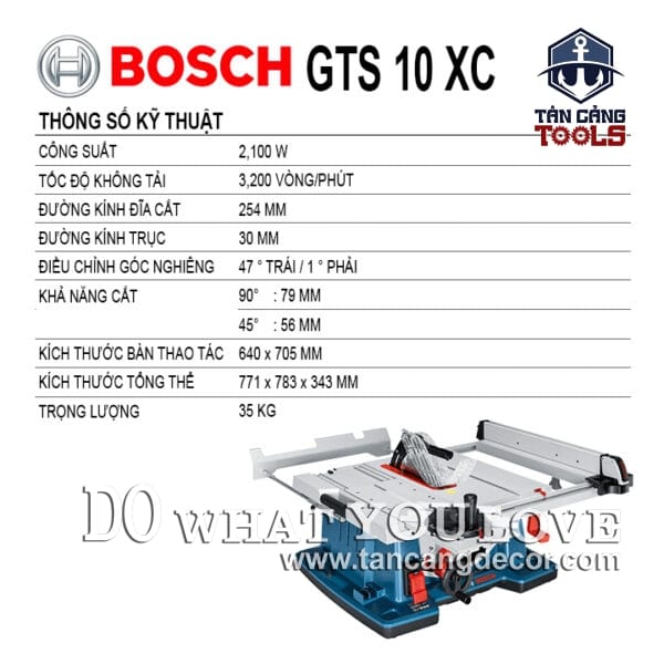 Alternative view of Máy Cưa Bàn Bosch GTS10XC 2100W ( Tặng Nón Bảo Hiểm Bosch )