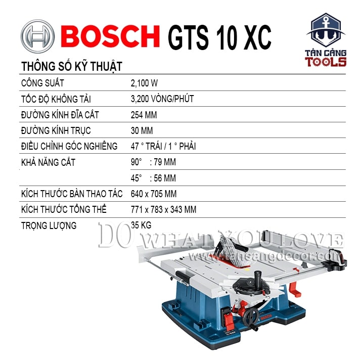 Máy Cưa Bàn Bosch GTS10XC 2100W ( Tặng Nón Bảo Hiểm Bosch ) - Ảnh 2