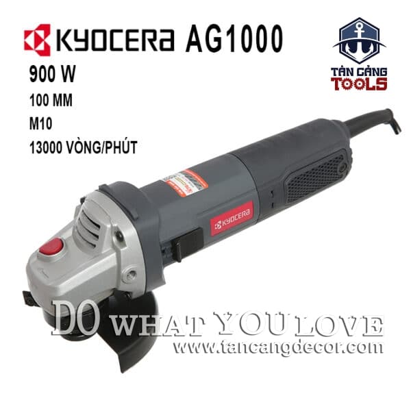 Máy Mài Góc 100 mm Kyocera AG1000 900W - Tặng Kèm 1 Đá Mài ( Công Tắc Trượt )