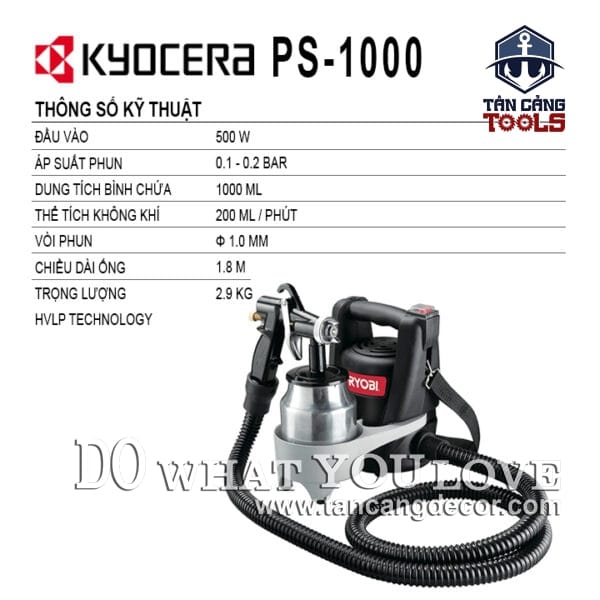 Alternative view of Máy Phun Sơn Điện Kyocera PS -1000 500W ( Có Thổi Bụi )