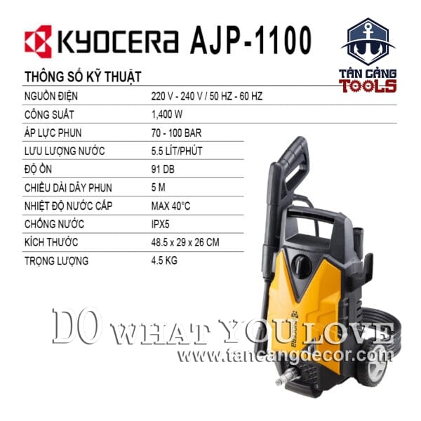 Alternative view of Máy Xịt Rửa Xe Cao Áp Kyocera AJP-1100 1400W