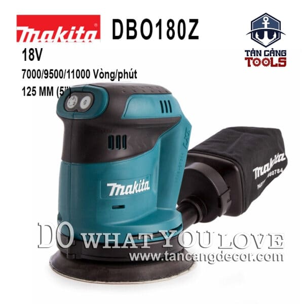 Máy Chà Nhám Tròn Dùng Pin Makita 18V DBO180Z ( Thân Máy )
