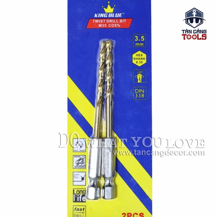 Mũi Khoan Inox Chuôi Lục Giác Kingblue KBY-3 ( 5 % Coban ) (nhiều kích thước) - Ảnh 2