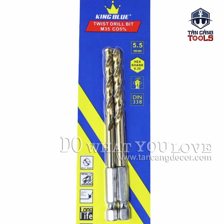 Mũi Khoan Inox Chuôi Lục Giác Kingblue KBY-3 ( 5 % Coban ) (nhiều kích thước) - Ảnh 4