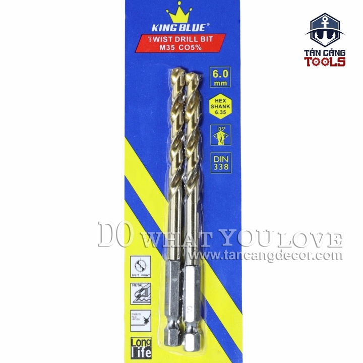 Mũi Khoan Inox Chuôi Lục Giác Kingblue KBY-3 ( 5 % Coban ) (nhiều kích thước) - Ảnh 5