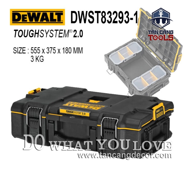 Thùng Đựng Đồ Nghề DeWalt DWST83293-1 ToughSystem 2.0 Chuẩn IP65