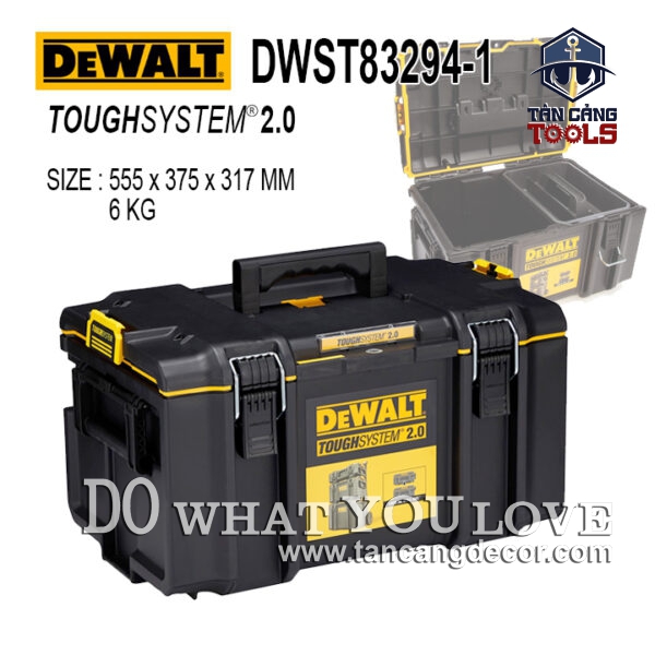Thùng Đựng Đồ Nghề DeWalt DWST83294-1 ToughSystem 2.0 Chuẩn IP65