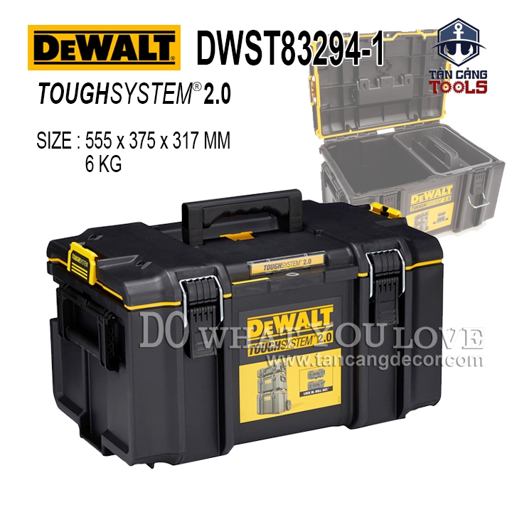 Thùng Đựng Đồ Nghề DeWalt DWST83294-1 ToughSystem 2.0 Chuẩn IP65