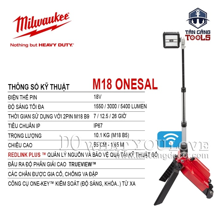 Đèn Pin Dạng Đứng Dùng Pin Milwaukee M18 ONESAL ( Thân Máy ) - Ảnh 2