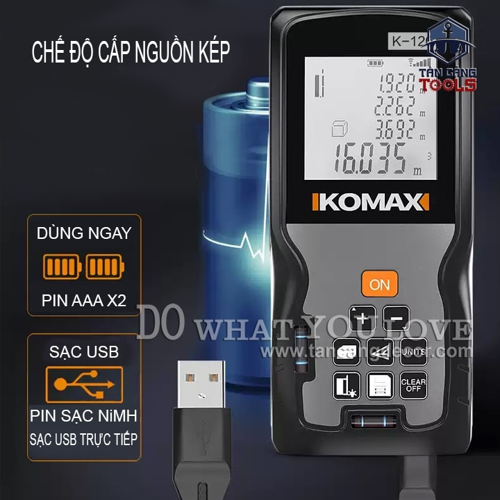 Thước Đo Khoảng Cách Điện Tử 50 Mét Komax K-50 ( Nhiều Tính Năng ) - Ảnh 6