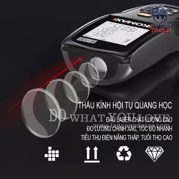 Thước Đo Khoảng Cách Điện Tử 50 Mét Komax K-50 ( Nhiều Tính Năng ) - Ảnh 7