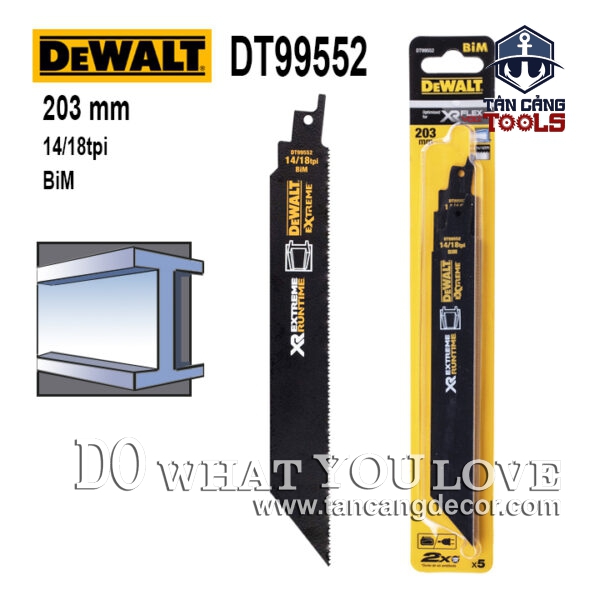 Lưỡi Cưa Kiếm Kim Loại 20.3 cm x 18TPI Dewalt DT99552- 1 Lưỡi ( Tách Vĩ )