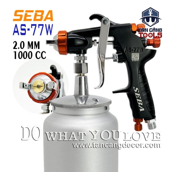 Súng Phun Sơn Seba AS - 77W 2.0 mm - 1000 cc ( Chuyên Phun Keo )