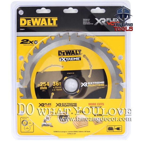 Alternative view of Lưỡi Cưa Gỗ Hợp Kim 254 x 30 mm x 36 T DeWalt DT90274 ( Kèm 3 Vòng Đệm )