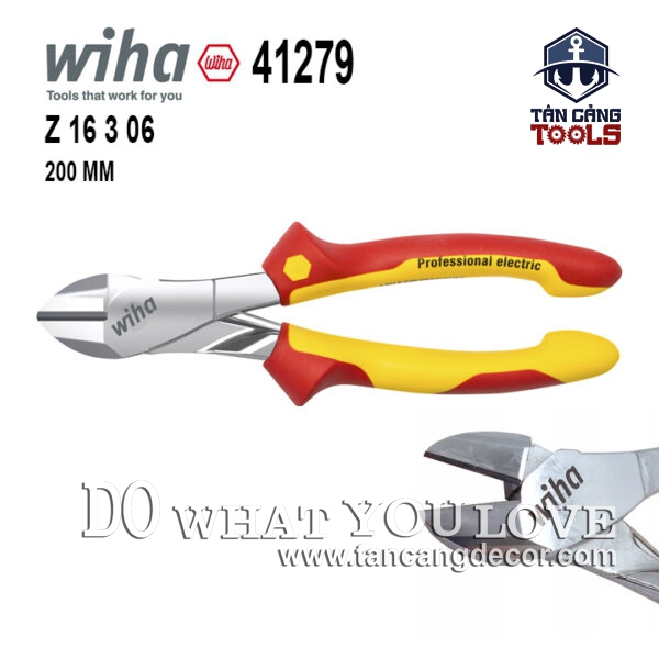 Kìm Cắt Cộng Lực Cách Điện 1000V 200 mm Wiha 41279