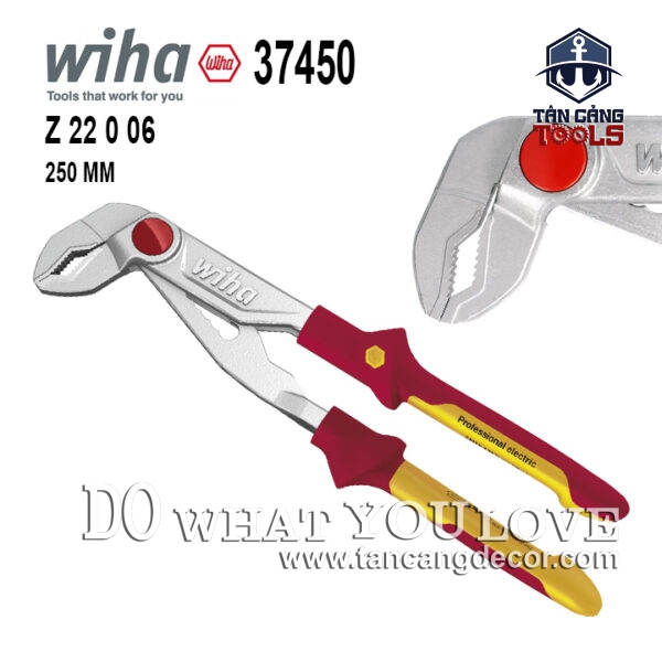 Kìm Mỏ Quạ Cách Điện 1000V 250 mm Wiha 37450