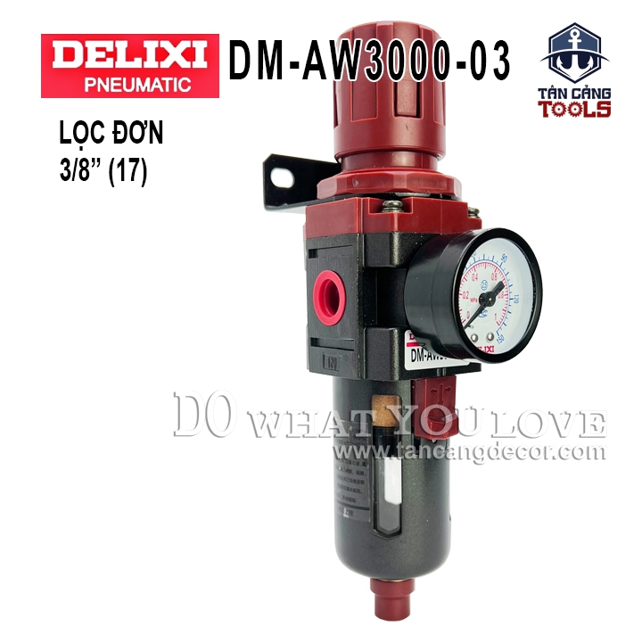 Bộ Lọc Nước Đơn Dành Cho Máy Nén Khí Delixi DM-AW3000-03 ( Xả Nước Bằng Tay )