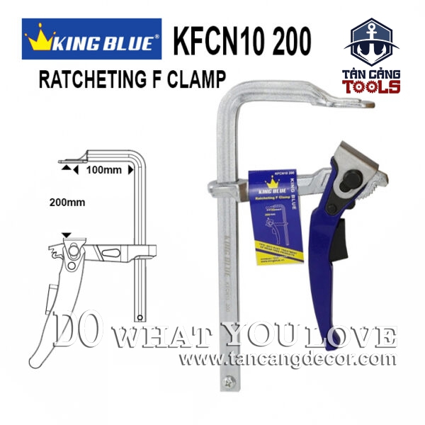 Cảo F Kẹp Nhanh 100 x 200 mm Kingblue KFCN10 200