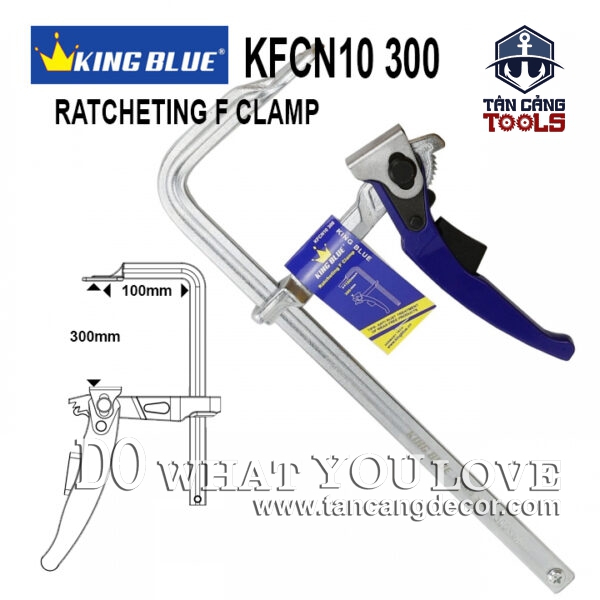 Cảo F Kẹp Nhanh 100 x 300 mm Kingblue KFCN10 300