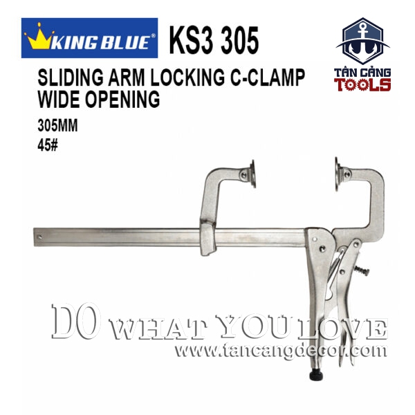 Kẹp Nhanh C Ngàm Rộng Độ Mở 30.5 cm Kingblue KS3 305