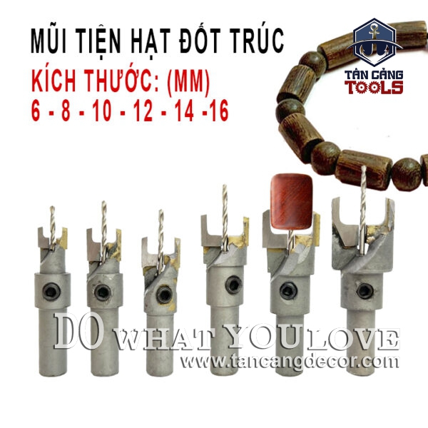 Mũi Tiện Hạt Trúc Phủ Cacbua Cho Dùng Gỗ Cứng (Nhiều kích thước)