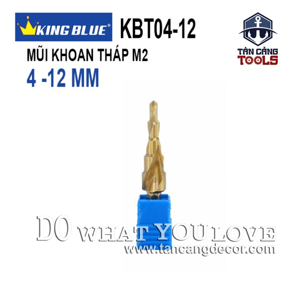 Mũi Khoan Tháp Cho Thép 4 -12 mm Kingblue KBT04-12 ( 5 % Coban )