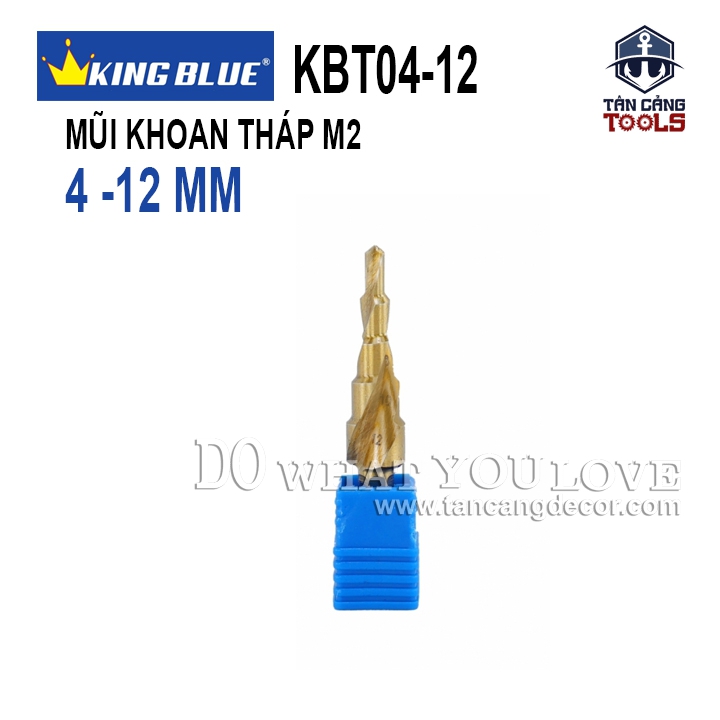 Mũi Khoan Tháp Cho Thép 4 -12 mm Kingblue KBT04-12 ( 5 % Coban )