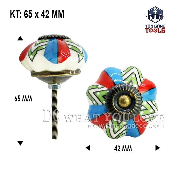 Tay Nắm Sứ Cổ Điển 16 - KT : 4.2cm
