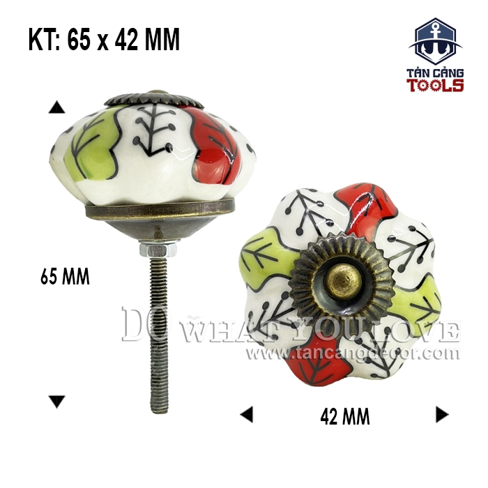 Tay Nắm Sứ Cổ Điển 18 - KT : 4.2cm