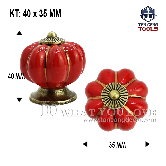 Tay Nắm Sứ Cổ Điển 21 - KT : 3.5cm