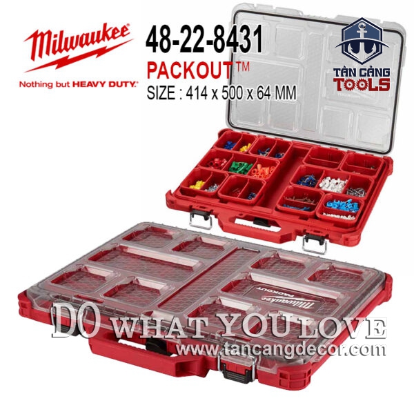 Hộp Đựng Linh Kiện Tiện Ích 10 Chi Tiết Milwaukee Packout 48-22-8431