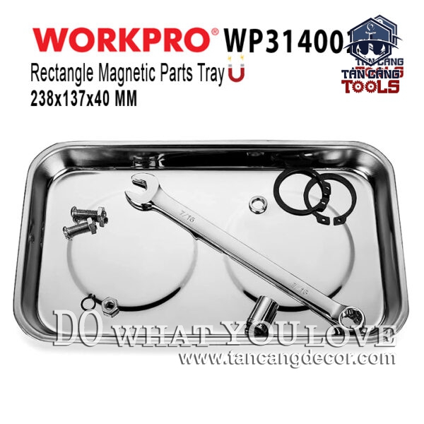 Khay Đựng Ốc Vít Hình Chữ Nhật 238 x 137 mm Có Nam Châm Workpro WP314002