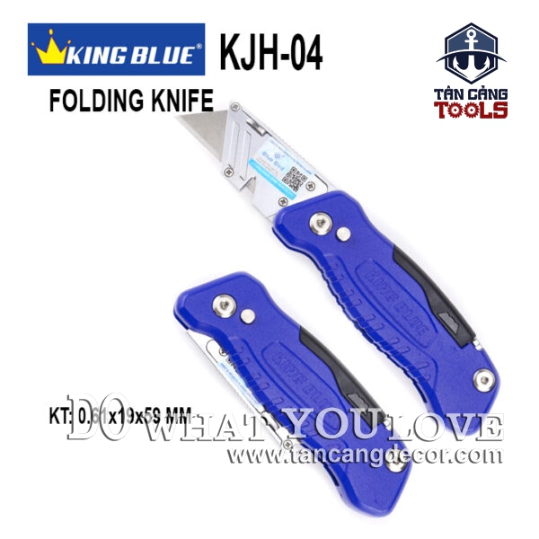 Dao Rọc Cáp Kingblue KJH-04 Kèm 3 Lưỡi Dao ( Tay Cầm Nhựa Cứng )