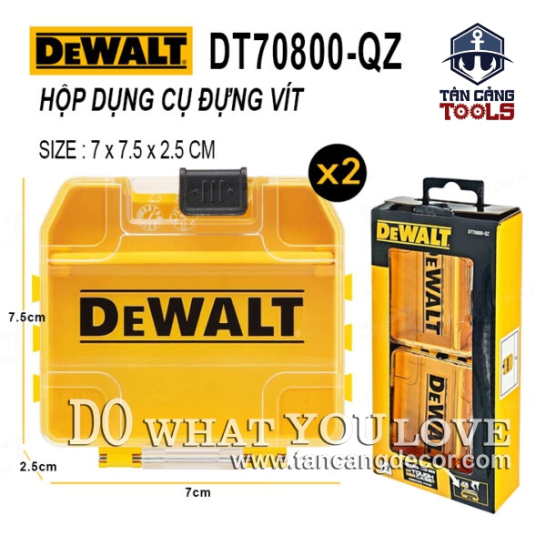 Bộ 2 Hộp Đựng Linh Kiện Mini Dewalt DT70800-QZ