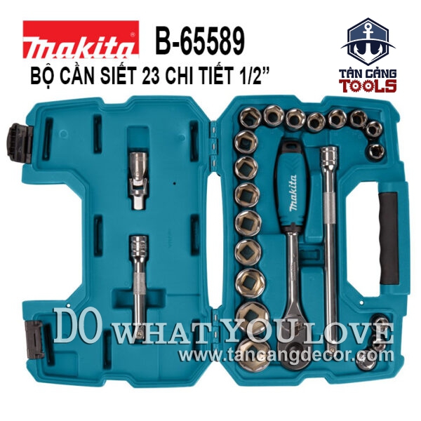 Bộ Tuýp Cần Siết Tự Động 1/2 Inches 23 Chi Tiết Makita B-65589
