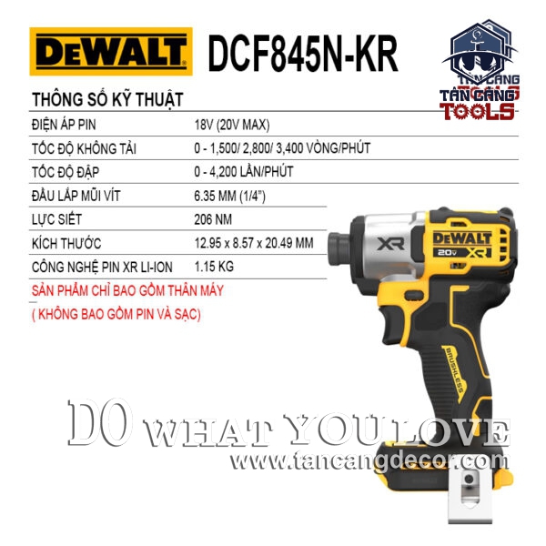 Alternative view of Máy Vặn Vít Dùng Pin DeWalt 20V DCF845N ( Thân Máy )