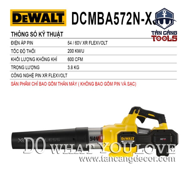 Alternative view of Máy Thổi Bụi Dùng Pin Flex Volt 54/60V DeWalt DCMBA572 - XJ ( Thân Máy )